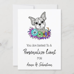 *~* Cute Frenchie French Bulldog Event Invitation