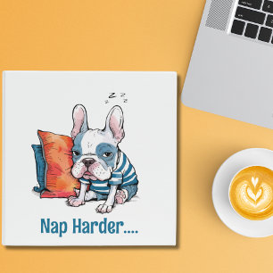 cute Frenchy pet dog, dressed animal, Funny  Binder