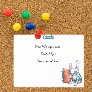 cute Frenchy pet dog,dressed animal,Funny Birthday Post-it Notes