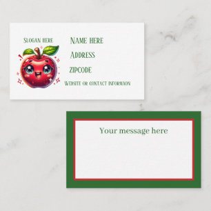 Cute fresh apple vendors  business card