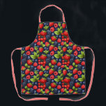Cute Fresh Berries Pattern Apron<br><div class="desc">A cute apron with a pattern of different sorts of berries would make a budget-friendly and lovely gift for one's birthday,  Holidays,  etc.</div>