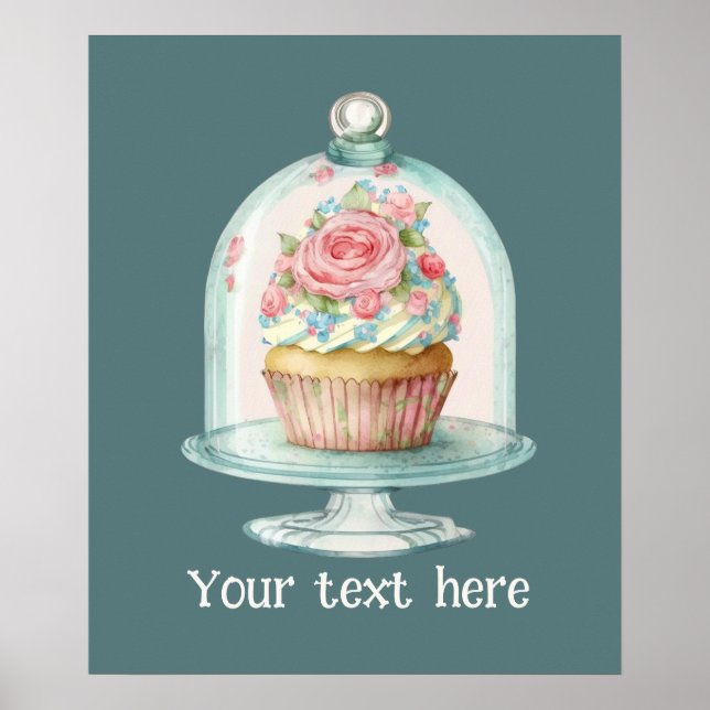 Cute fresh cupcake add text business  poster (Front)