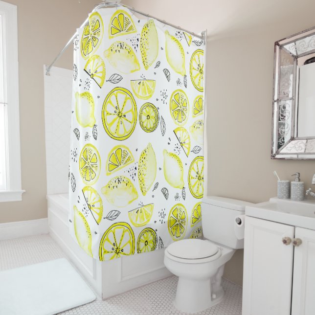 Cute Fresh Summer Lemon Citrus Doodle Yellow (In Situ)