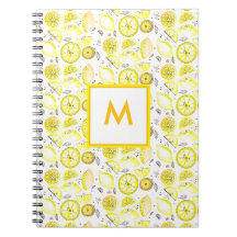 Cute Fresh Summer Lemon Citrus Doodle Yellow
