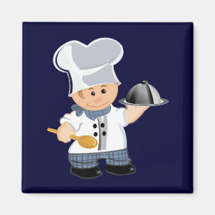 cute fridge magnet with chef