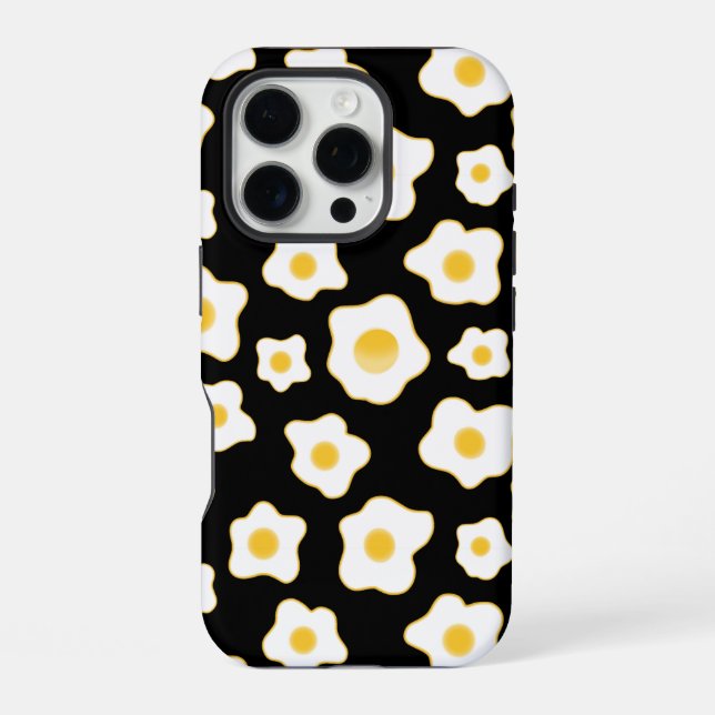 Cute Fried Eggs Flower Pattern iPhone Case (Back)