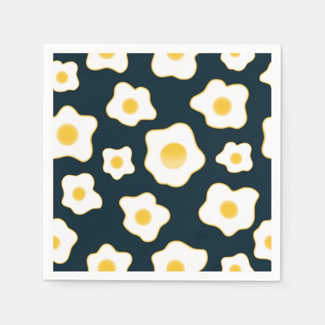 Cute Fried Eggs Flower Pattern Napkin (Front)