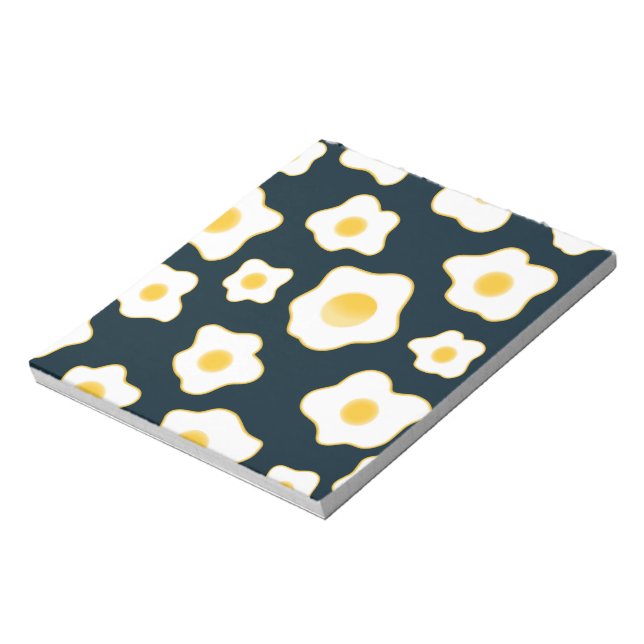 Cute Fried Eggs Flower Pattern Notepad (Rotated)