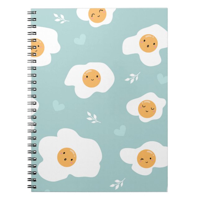 Cute Fried Eggs Spiral Notebook (Front)