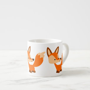Cute Friendly Cartoon Fox Espresso Mug