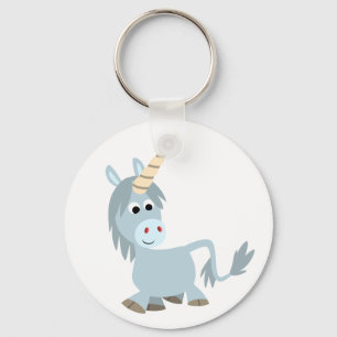 Cute Friendly Cartoon Unicorn Keychain