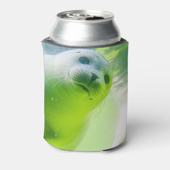 Cute Friendly Seal Underwater Can Cooler (Can Back)