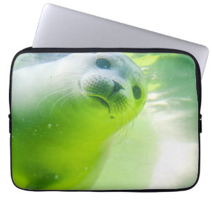 Cute Friendly Seal Underwater Laptop Sleeve