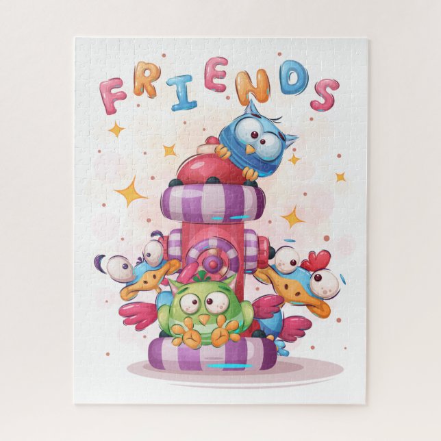 Cute Friends Bird Jigsaw Puzzle (Vertical)