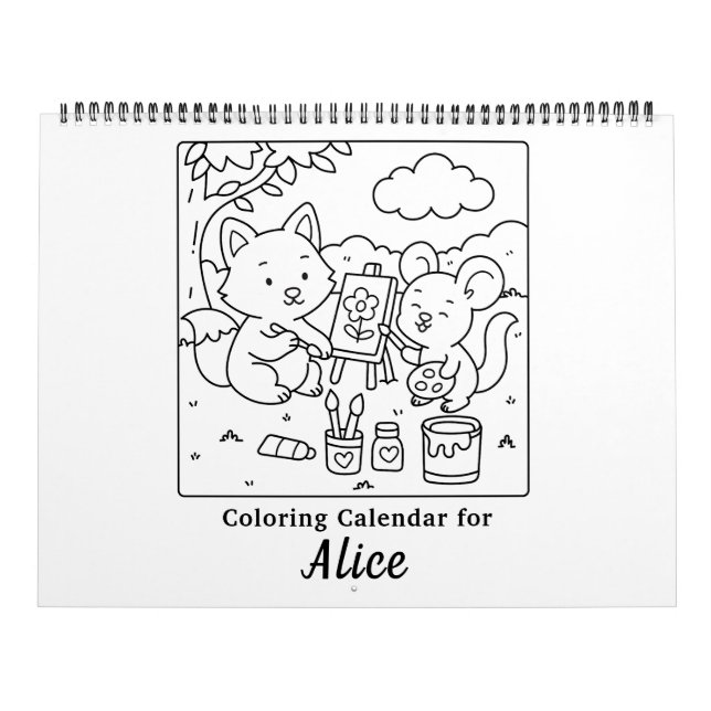 Cute Friends Colouring Calendar (Cover)