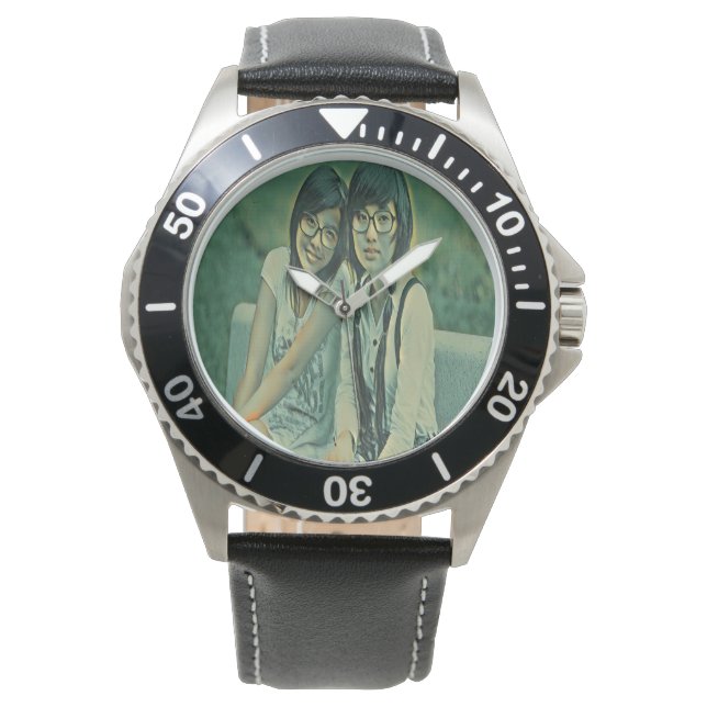 Cute friends sitting next to each other watch (Front)