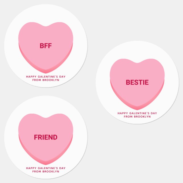 Cute friendship Galentine's Day candy hearts  (Group)