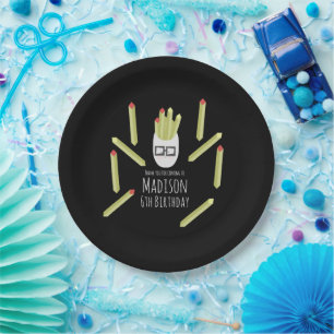 Cute Fries Restaurant Birthday Party Paper Plate