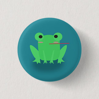 Cute frog 1 inch round button