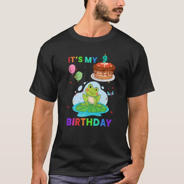 Cute Frog 1st Birthday  Frogs Animal  Graphic T-Shirt (Front)