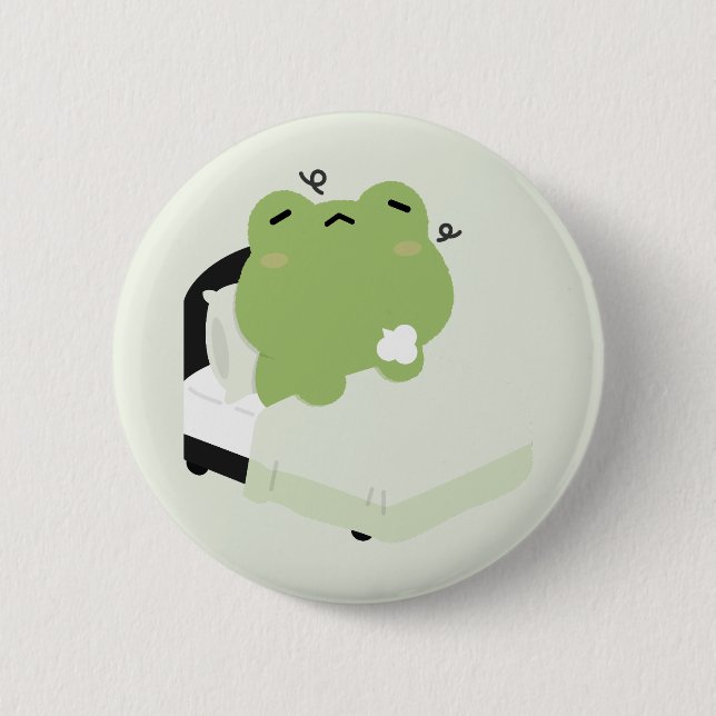 Cute Frog 2 Inch Round Button (Front)