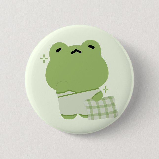 Cute Frog 2 Inch Round Button (Front)