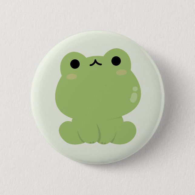 Cute Frog 2 Inch Round Button (Front)