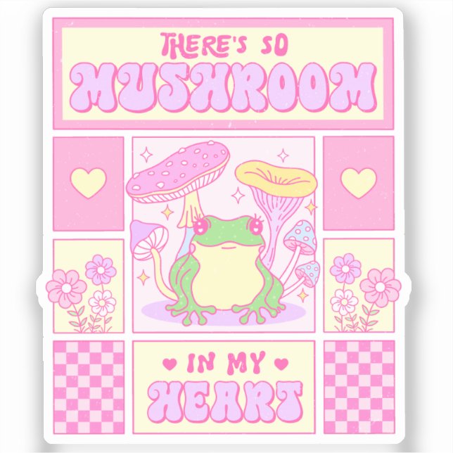 Cute Frog and Mushroom - Funny Romantic (Front)