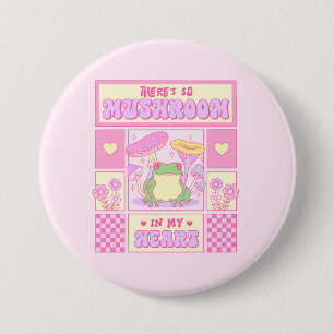 Cute Frog and Mushroom - Funny Romantic 3 Inch Round Button