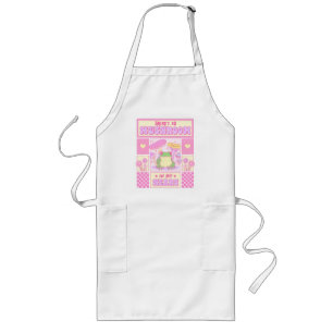 Cute Frog and Mushroom - Funny Romantic Long Apron
