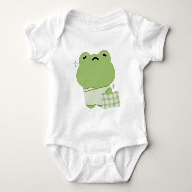 Cute Frog Baby Bodysuit (Front)