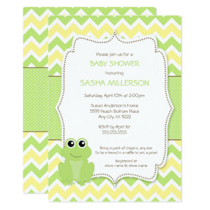 Frog Baby Shower Invitations 7
