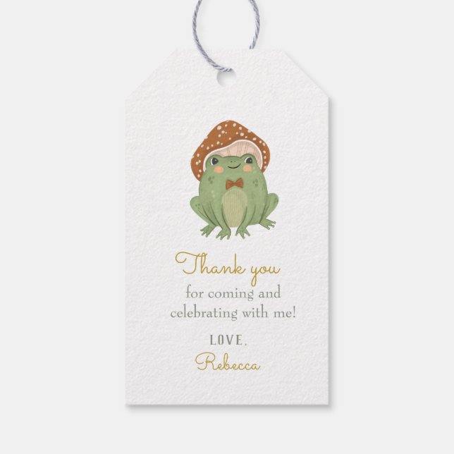 Cute Frog Birthday  Gift Tags (Back)