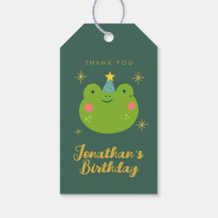 Cute Frog Birthday thank you Gift Tags
