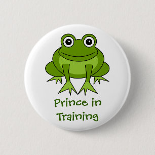 Cute Frog Cartoon - Prince in Training 2 Inch Round Button