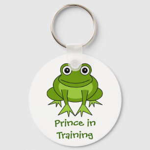 Cute Frog Cartoon - Prince in Training Keychain