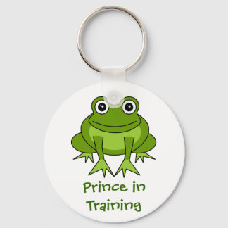 Cute Frog Cartoon - Prince in Training Keychain