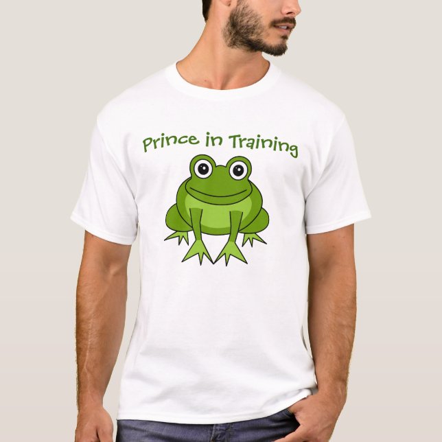 Cute Frog Cartoon - Prince in Training T-Shirt (Front)