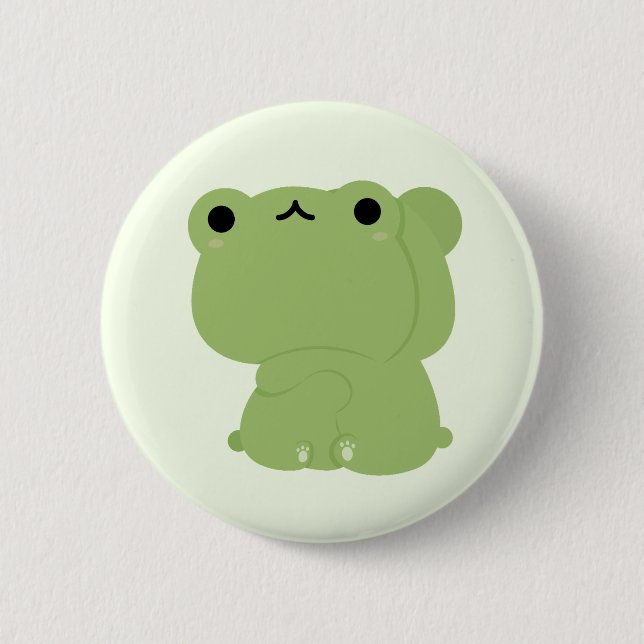 Cute Frog Couple 2 Inch Round Button (Front)