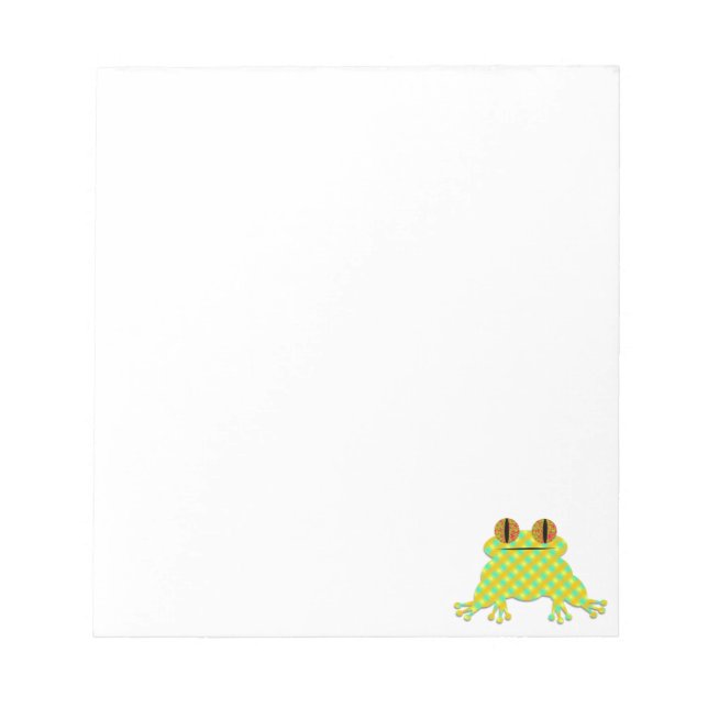 Cute Frog Custom Notepad (Front)