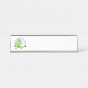 Cute Frog Desk Name Plate