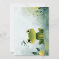 Cute Frog & Dragonfly – Soft Nature Illustration