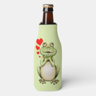 Cute Frog Drawing Bottle Cooler