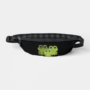 Cute Frog Family Illustration – Mom Dad Baby Frogs Fanny Pack