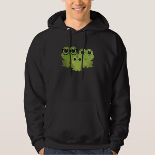 Cute Frog Family Illustration – Mom Dad Baby Frogs Hoodie