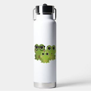 Cute Frog Family – Mom, Dad & Baby Frog Water Bottle
