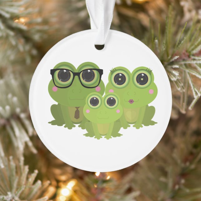 Cute Frog Family Ornament (Tree)