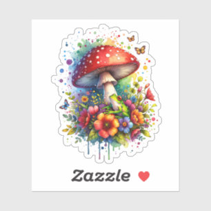 Cute Frog ,Flowers, Butterflies and Mushroom 