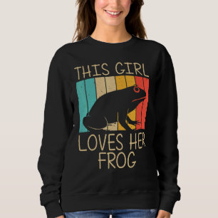Cute Frog For Girls Kid Frog   Toad Animal Tadpole Sweatshirt