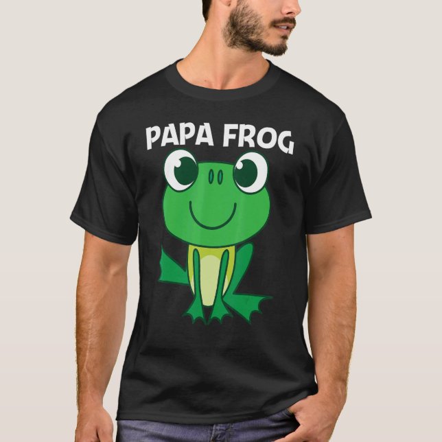 Cute Frog For Men Dad Forest Zoo Pet Animal Catche T-Shirt (Front)